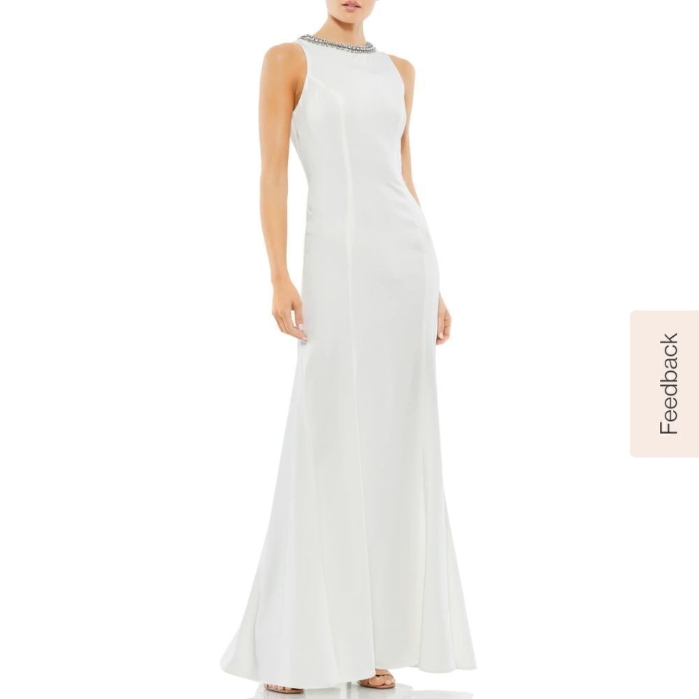 Mac Duggal Floor Length Trumpet Gown